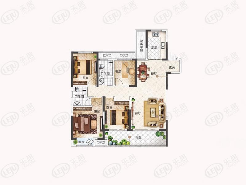 建业桂园144a户型图