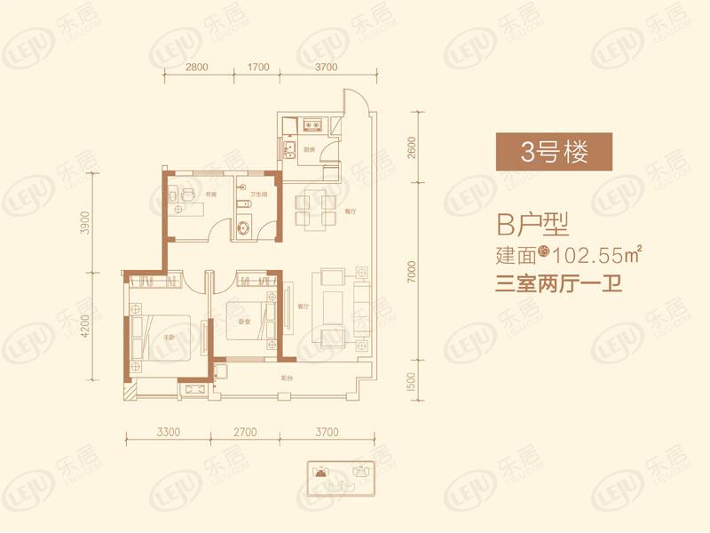 江山樾b户型户型图
