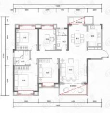 运达锦绣广场4室2厅2卫户型图