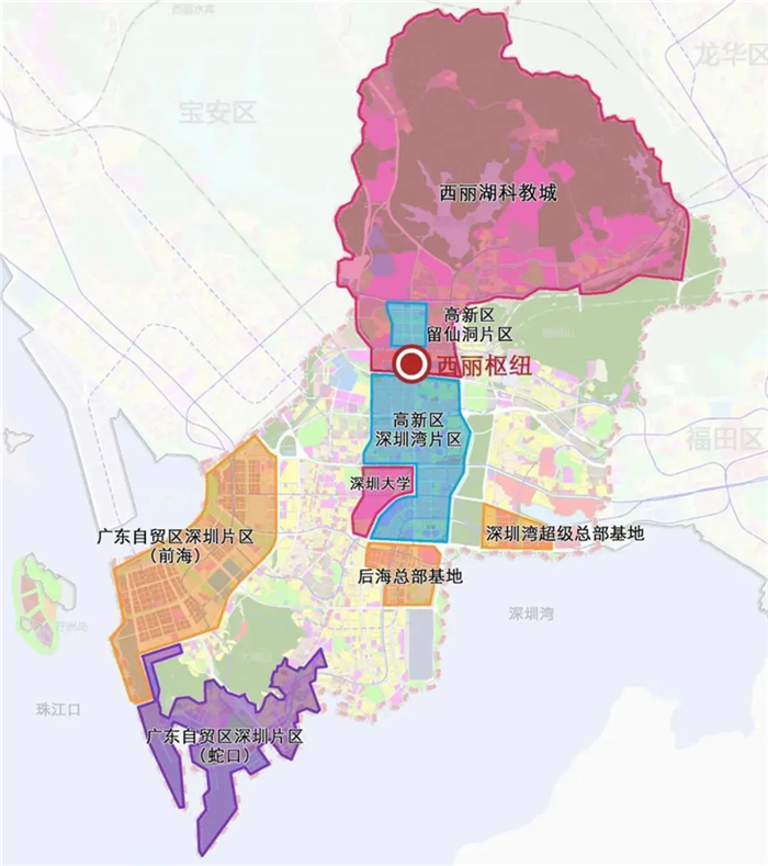 西丽综合交通枢纽位于广深创新走廊的轴线，项目区域位置极为重要.png