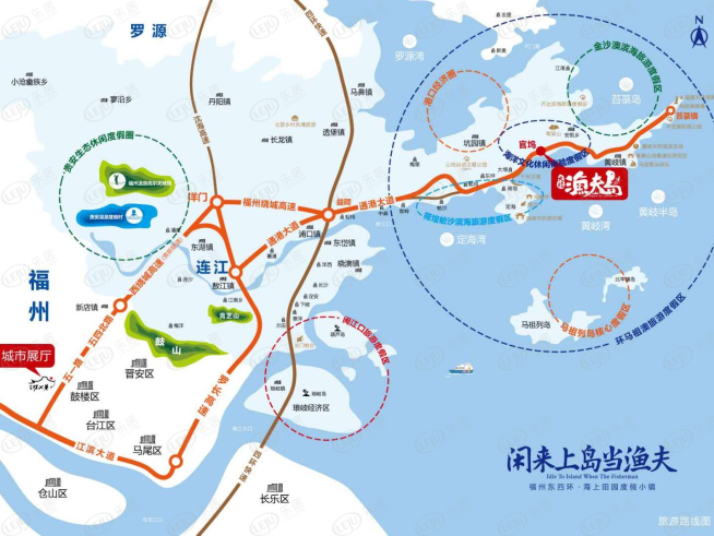 天福渔夫岛位置交通图