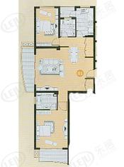 凯旋豪庭房型: 二房;  面积段: 155 －156 平方米;
户型图