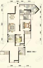金沙海棠I户型 2011年1月在售 2室2厅2卫 建筑面积：88.85㎡户型图