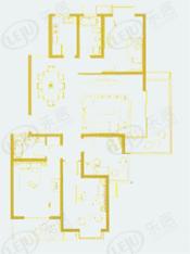 月夏香樟林房型: 四房;  面积段: 137 －139 平方米;
户型图