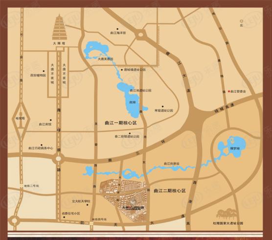 大华曲江公园世家位置交通图