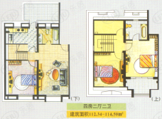 鑫都佳园房型: 复式;  面积段: 142.13 －151.8 平方米;
户型图