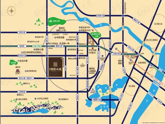 中建锦绣双城位置交通图