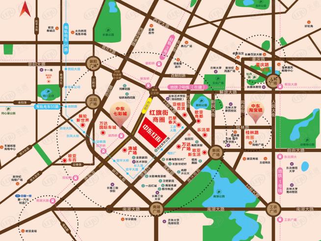 中东红街位置交通图