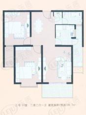 曲阳名邸房型: 二房;  面积段: 84.7 －109 平方米;
户型图