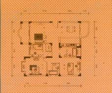 园林星城房型: 三房;  面积段: 124.9 －124.9 平方米;户型图