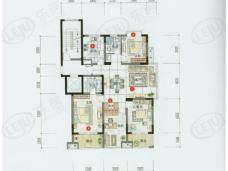 兰韵天城房型: 四房;  面积段: 156 －198 平方米;
户型图