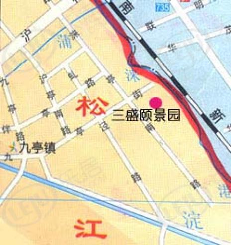 三盛颐景园四期位置交通图