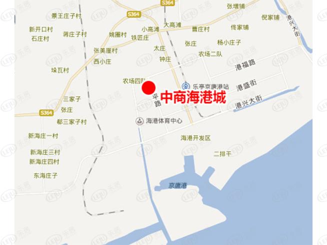 中商海港城位置交通图
