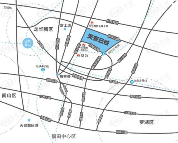 天安云谷二期位置交通图