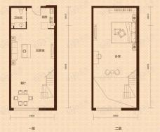 明翰国际明翰国际LOFT公寓 B2户型图 1室1厅1卫78.75平户型图