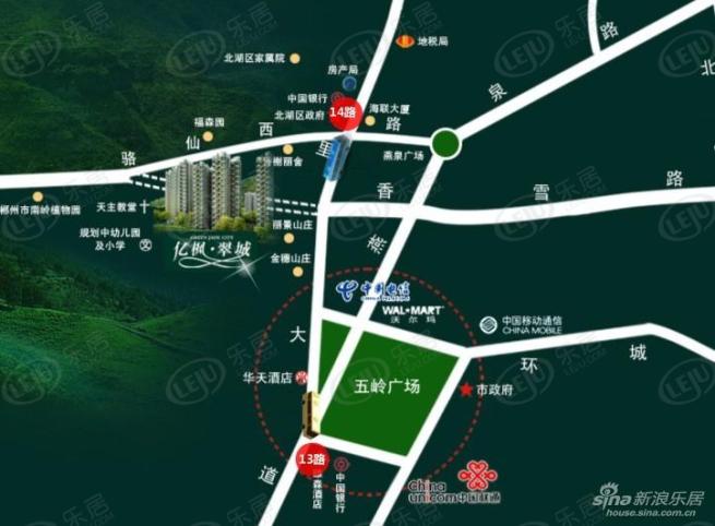 亿枫翠城位置交通图