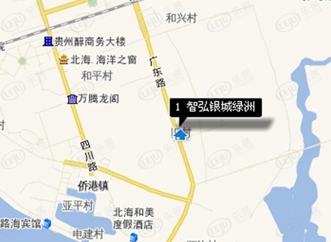 智弘银城绿洲位置交通图